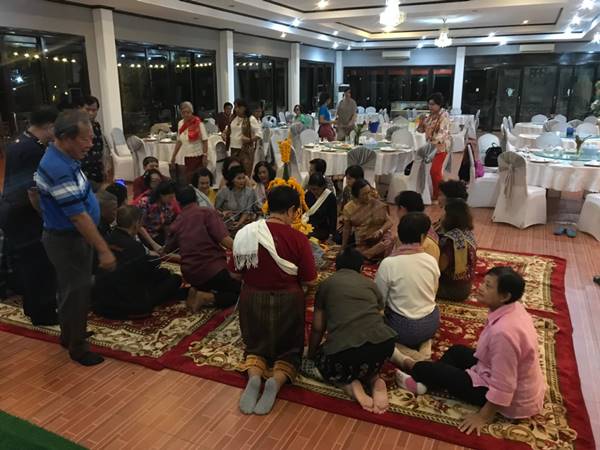 พิธีบายศรี ที่โรงแรมทวีสุข วังเวียง สปป.ลาว